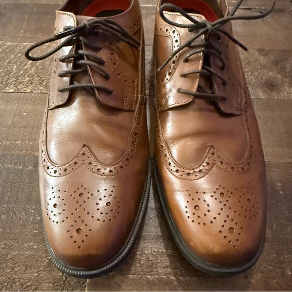 Rockport Tan Leather Waterproof Wingtip Oxfords 12M - Picture 2 of 5